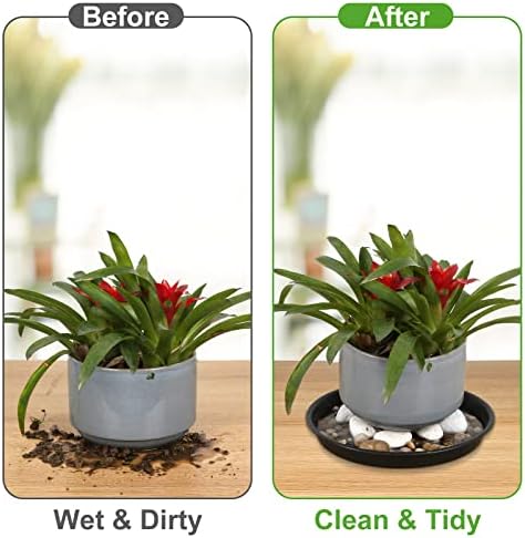 4 Pack 15 Inch Plant Saucer Plastic Plant Saucer Drip Trays Plant Saucers for Indoors Outdoor Plant (15 inch 4Pack) - Image 3