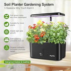 Indoor Garden System 19 Watt LED Growing Light Upgrade 2 Self-Watering Soil-Cultivated Growing Pots Gardening Gifts for Mom Plant Pot for Vegetables Herbs Tomato(No Seeds&Soil) - Image 2