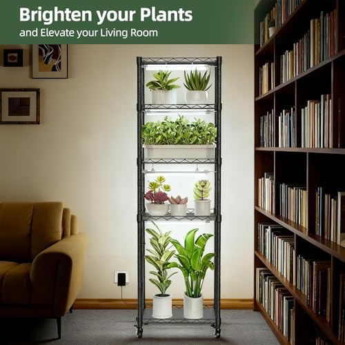 Plant Stand with Grow Lights, 5-Tier 48W 15.7"L x 11.8"W x 60.3"H - Image 2