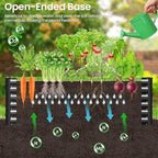 SEJOV 6x3x2ft Raised Garden Bed Kit, Galvanized Planter Raised Garden Boxes Outdoor, Deep Root Raised Planter w/Anti Cutting Strip, Large Metal Raised Garden Bed for Vegetables Flowers Herbs, Black - Image 7