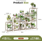 Bamworld Plant Stands Indoor 5 Sets Plant Shelves Outdoor - Image 5