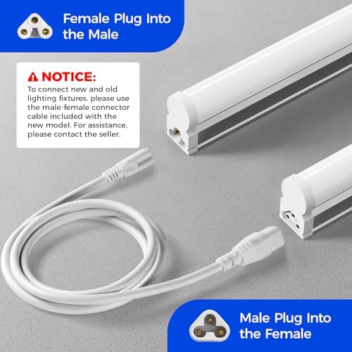 Barrina T5 LED Shop Light 2FT, 6500K (Super Bright White) 10W 1100lm 6 Pack - Image 3