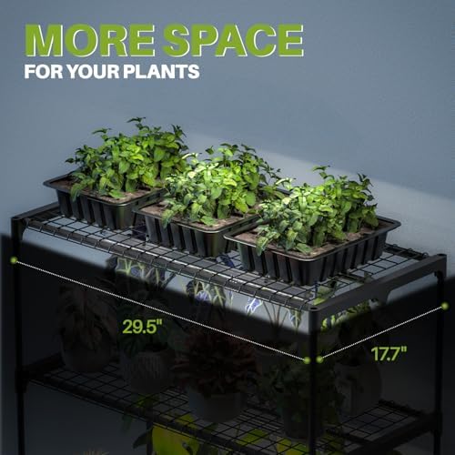 5-Tier Indoor Plant Shelf with Grow Lights, 17.7x29.5x59 - Image 4