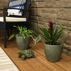 Sunnydaze 8-Inch Outdoor Glazed Ceramic Plant Pot - Gray - Image 6