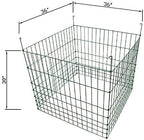 Garden Wire Compost Bin 36x36x30 inches, Green, Garden Bed Fencing - Image 2