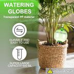 4 Pack Self Watering Globes 17oz Large Plant Watering Globes Top Fill, Self Water Planter Insert Indoor/Outdoor Plastic Water Bulbs Slow Release Terracotta for Plants, Green - Image 4