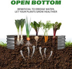 Galvanized Raised Garden Bed for Outdoor: 4X2X1ft Durable Metal Vegetable Plant Container Kit - Oval Planter Box for Gardening Flower Trough （2 Pack） - Image 5