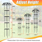 65 Inch Garden Trellis for Climbing Plants Outdoor, Mushroom Top Trellis for Potted Plants, Vines, Roses, Clematis, and Vegetables, Plant Trellis Support 2 Pack - Image 2