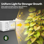 Maygrove Grow Lights for Indoor Plants, Tunable Spectrum 1FT LED Growing Lamp 28W (4 x 7W), T5 Grow Light Strip for Seed Starting, Vegetables, Linkable, White, 4-Pack - Image 4