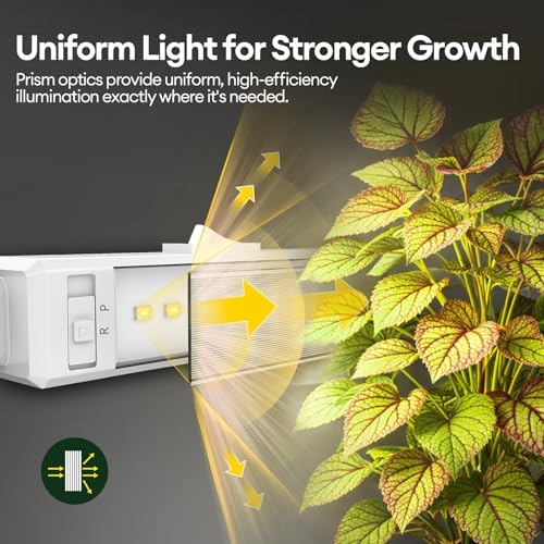 Maygrove Grow Lights for Indoor Plants, Tunable Spectrum 1FT LED Growing Lamp 28W (4 x 7W), T5 Grow Light Strip for Seed Starting, Vegetables, Linkable, White, 4-Pack - Image 4