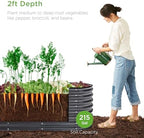 Best Choice Products 8x2x2ft Metal Raised Garden Bed, Oval Outdoor Deep Root Planter Box for Vegetables, Herbs w/ 4 Support Bars, 215 Gal Capacity - Charcoal - Image 2