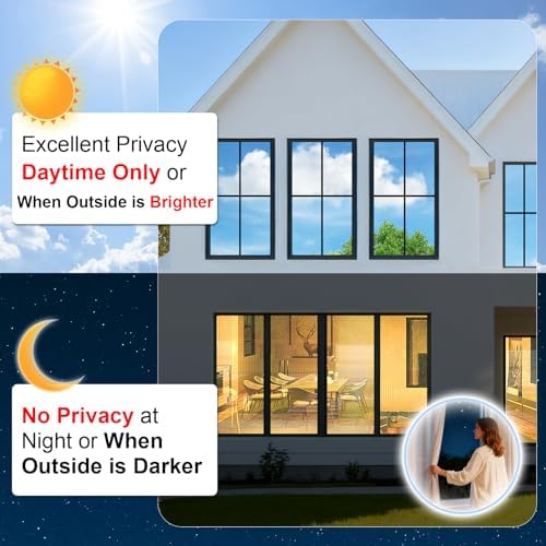 Window Privacy Film One Way Window Tint for Home & Office, 47.2" * 157.4 " - Image 2