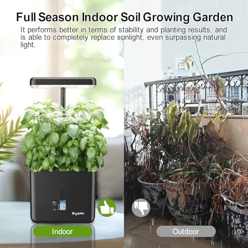 Indoor Garden Growing Systems Self-Watering Plant Pot Smart Gardening System with 17 Watts LED Grow Light Auto Timer Gardening Plant Gifts for Mom Plant Pot for vegetables herbs(No Seeds&Soil) - Image 3