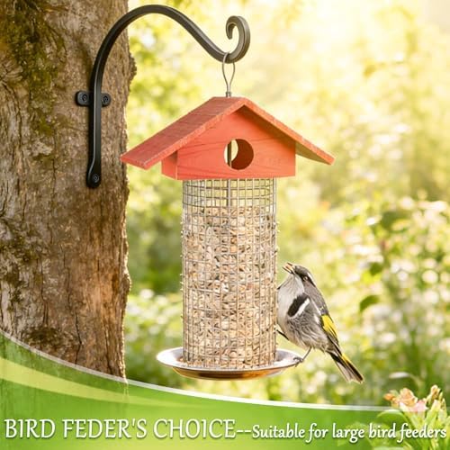 Bird Feeder Plant Hanger Hook-12" 50LBS Outdoor Wall Iron Rustproof 4-Pack - Image 2