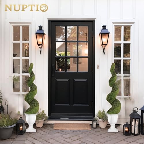 NUPTIO Plastic Classic Urn Planter: 13.98 Inch Pedestal Plant Pots, 6 Pcs - Image 3