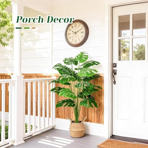 Der Rose 44" Tall Fake Plants, Artificial Tree in Round Basket Home Decor - Image 2