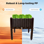Raised Garden Bed with Legs, Outdoor Plants Planter Box Plant Pots Elevated Garden Boxes, Plastic Raised Beds for Gardening Vegetables Herb Flower Plants, Perfect for Indoor Outdoor Planting, 4 Boxes - Image 3