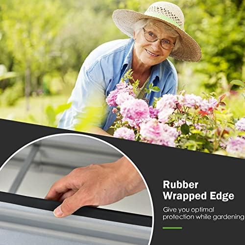 SEJOV 8x4x2FT Galvanized Raised Garden Bed Kit, Rectangular Raised Garden Planter Boxes, Metal Raised Flower Beds Outdoor with 478 Gallons Capacity, for Flowers Herbs Vegetable, Silver - Image 5