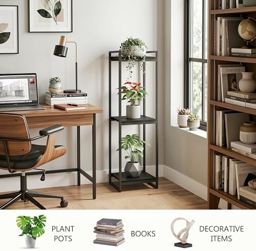 45" Tall Indoor Plant Stand, 3-Tier Flower Pot Rack, Black - Image 5