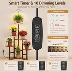 Plant Stand Indoor with Grow Lights, 6 Tiered Corner Plant Stands for Indoor Plants, Max Height: 43" Corner Shelf & Plant Shelf, Flower Display Holder, Corner Shelves for Living Room Gardening Warm Light Auto Timer 3H/9H/12H - Image 4