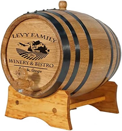 Personalized 5 Gallon Oak Aging Barrel, Custom Whiskey & Wine Cask, B314 by THOUSANDOAKSBARREL