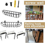 2pack 24-inch Window Sill Window Railing Planters with Cocoa Liner for Outdoor Balconies, Porches, Fences, Patio Railings - Image 5