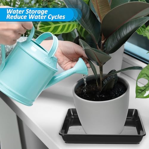 PATIKIL Plant Saucer Tray, 5 Pack 11 Inch Plastic Square Plant Saucer Flower Planter Drip Tray for Indoors Outdoors Patio Balcony, Black - Image 5