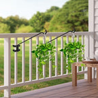 Heavy Duty Deck Hooks for Hanging Plants, Extension, Fence Hook for Flower Baskets, Bird Feeders, Wind Chimes, Outdoor Lights - Image 2