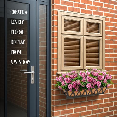 4 Pack 32IN Window Box Planter Basket w/Adjustable Brackets (S1) - Image 6
