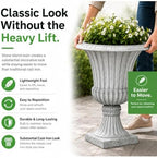 Algreen 22" Urn Planter | Weathered Grey - Image 4