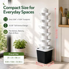 Hydroponics Growing System Kit Indoor Garden, Hydroponic Tower with Pump and Movable Water Tank Vegetable, 30 Pods Aeroponic Tower Garden - Image 6