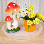 2 Pack of 17 inch Plant Saucer, 2.3" Depth Tray, Large Deep Garden Plastic Flower Planter Plant Trays for Indoors Outdoor Bath Bath (17", Clear) - Image 5