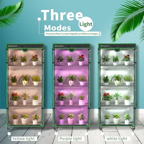 Indoor Greenhouse Kit with Grow Lights & Cover, 36"W x 18"D x 72"H - Image 5