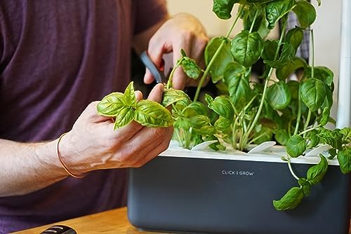 Click and Grow Smart Garden 3 Grey with Grow Light and 3 Basil and 3 Thyme Pods Bundle - Image 5