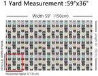 Cat Fabric By The Yard, Cartoon Animal Upholstery Fabric for Chairs, Cute Pet Decorative Fabric, Colorful Glasses Indoor Outdoor Fabric, Gift Funny Education Waterproof Fabric, 3 Yards - Image 5