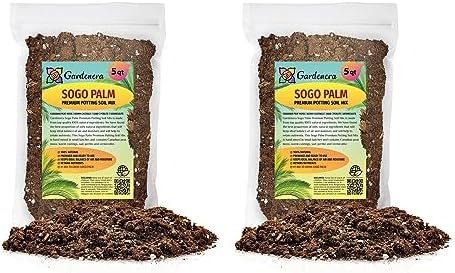 GARDENERA SOGO Palm Plant Potting Soil - Experience Striking Form and Vibrant Growth with Professional Grade Mix - 10 Quart by Gardenera