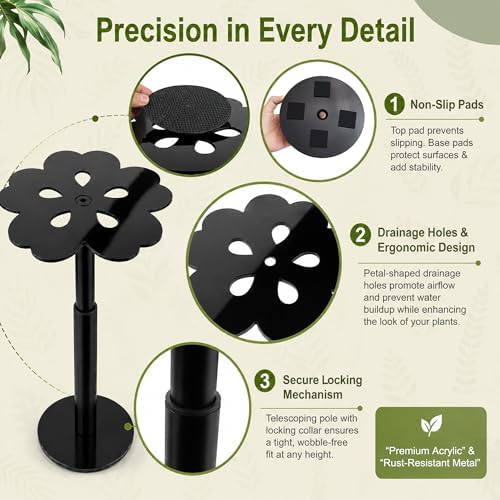 Adjustable Plant Risers for Inside Pots, 7-12.6 Inch Lift Height - Image 6
