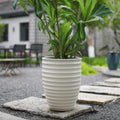 17" Ceramic Planter, 17 Inch, Milk White by Noeko