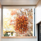 Artificial Faux Mums Fall Hanging Flowers Basket for Outdoors Decoration - Image 3