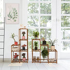 XXXFLOWER Plant Stand Indoor Outdoor 13 Tiers Wood Plant Shelf for Multiple Plants ，Large Plant Rack for Window Garden Balcony Patio Porch Living Room - Image 5