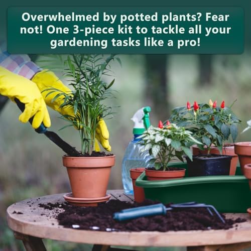 Vesici 1 Pcs Garden Tidy Trays Potting Tray for Seeding Growing, Green - Image 6