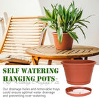 Roshtia 10 Pcs 10 Inch Hanging Baskets for Plants, Brown - Image 4