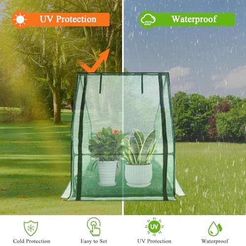 U'Artlines Portable Mini Greenhouse Small Green House 36x36x42 Inch - Image 6