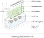 Click and Grow Smart Garden 3 Grey with Grow Light and 3 Basil and 3 Thyme Pods Bundle - Image 4