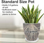 GameXcel Flower Pot Indoor - Outdoor Plant Pot - White Glossy Planter - Elegant Ceramics Imitation - 12" Diameter 12" Tall with Drainage Holes and Saucer 2 Pack - Image 6