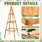 Wonderjune 70.8in Tall Wooden Obelisk Trellis Outdoor Garden Trellises Easy Assembly Climbing Plant Support for Climbing Plants Porch Balcony Backyard Flowers Trailing Vegetables - Image 3