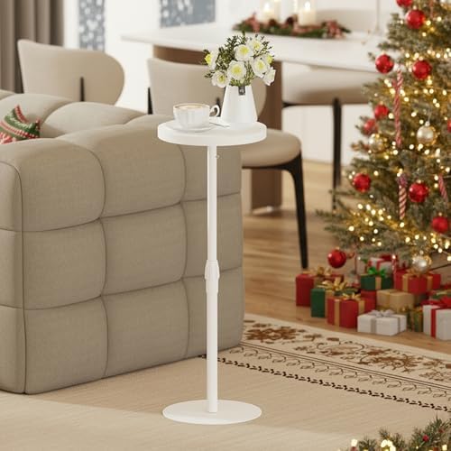 TUTOTAK Tall Round Side Table, Small End Table, Drink Table, Pedestal Table - Image 5