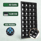Gardzen 10 Pack 32 Cell Seed Starter Trays - Image 5