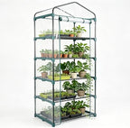 KOL 27x19x76 in PVC Cover 5-Tier Mini Greenhouse, Indoor Outdoor by KOL