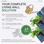 BOXSAND-6 (12"x26") Vertical Wall Planter – Living Wall for 6 Plants, Indoor/Outdoor Hanging Vertical Garden, Easy 2-Screw Install (White with Round Pots) - Image 3